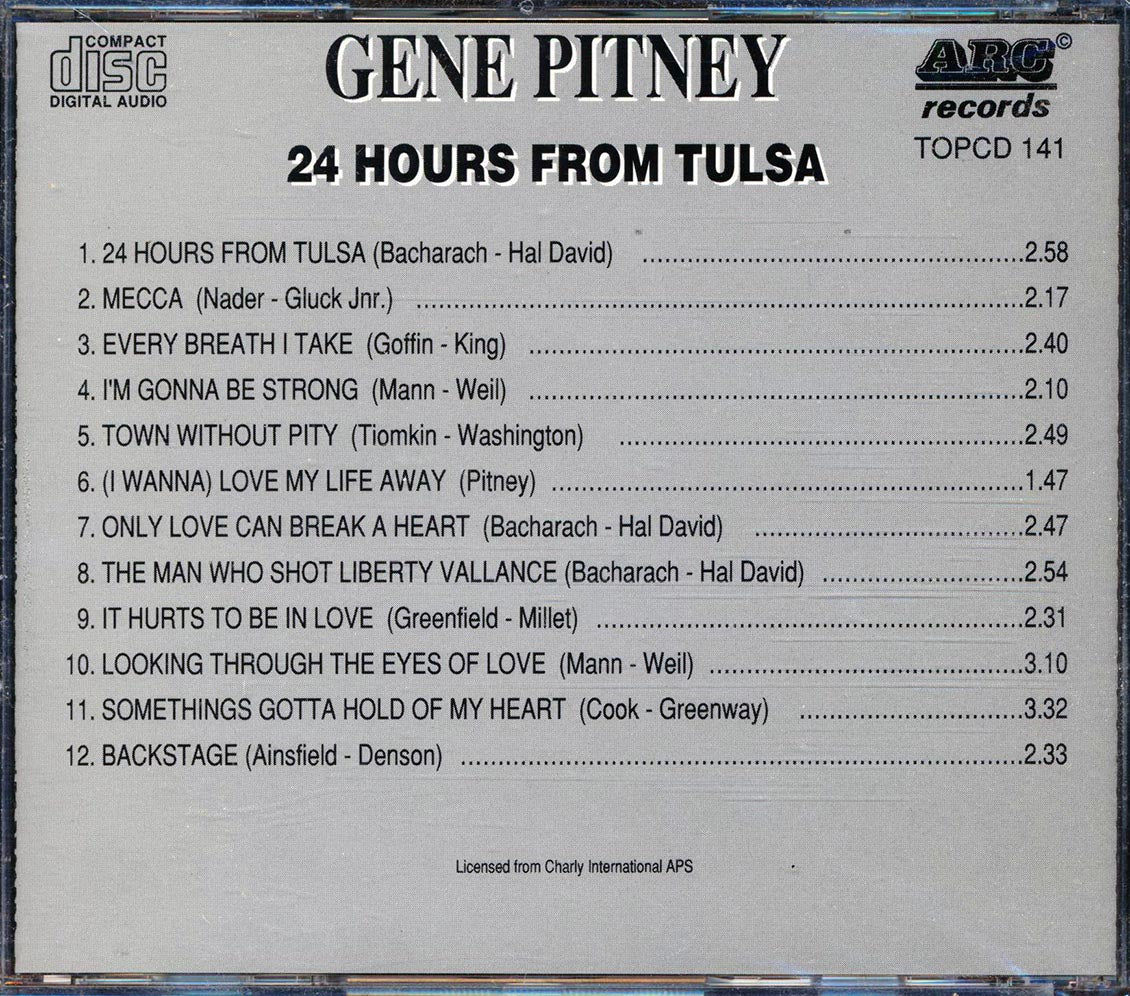 Gene Pitney - 24 Hours From Tulsa Music CD