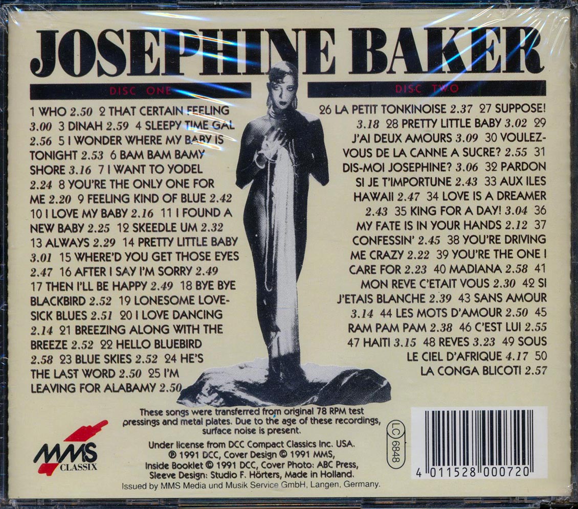 Josephine Baker - Black Venus (50 tracks) (2xCD) Music CD
