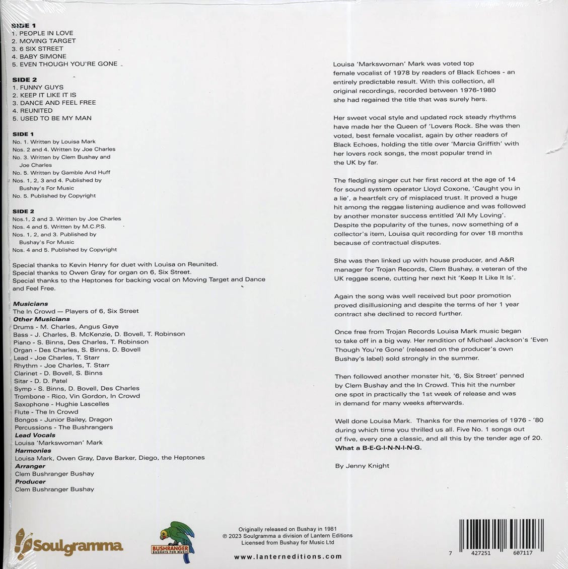 Louisa Markswoman Mark - Breakout (RSD 2023) (ltd. ed.) (clear vinyl) Vinyl Record