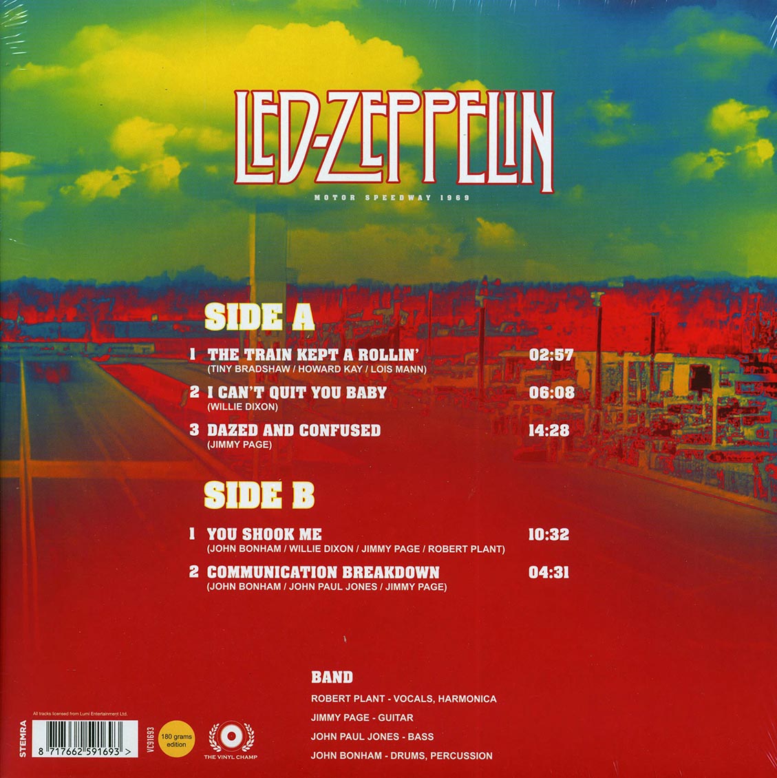 Led Zeppelin - Motor Speedway 1969 (yellow vinyl) Vinyl Record