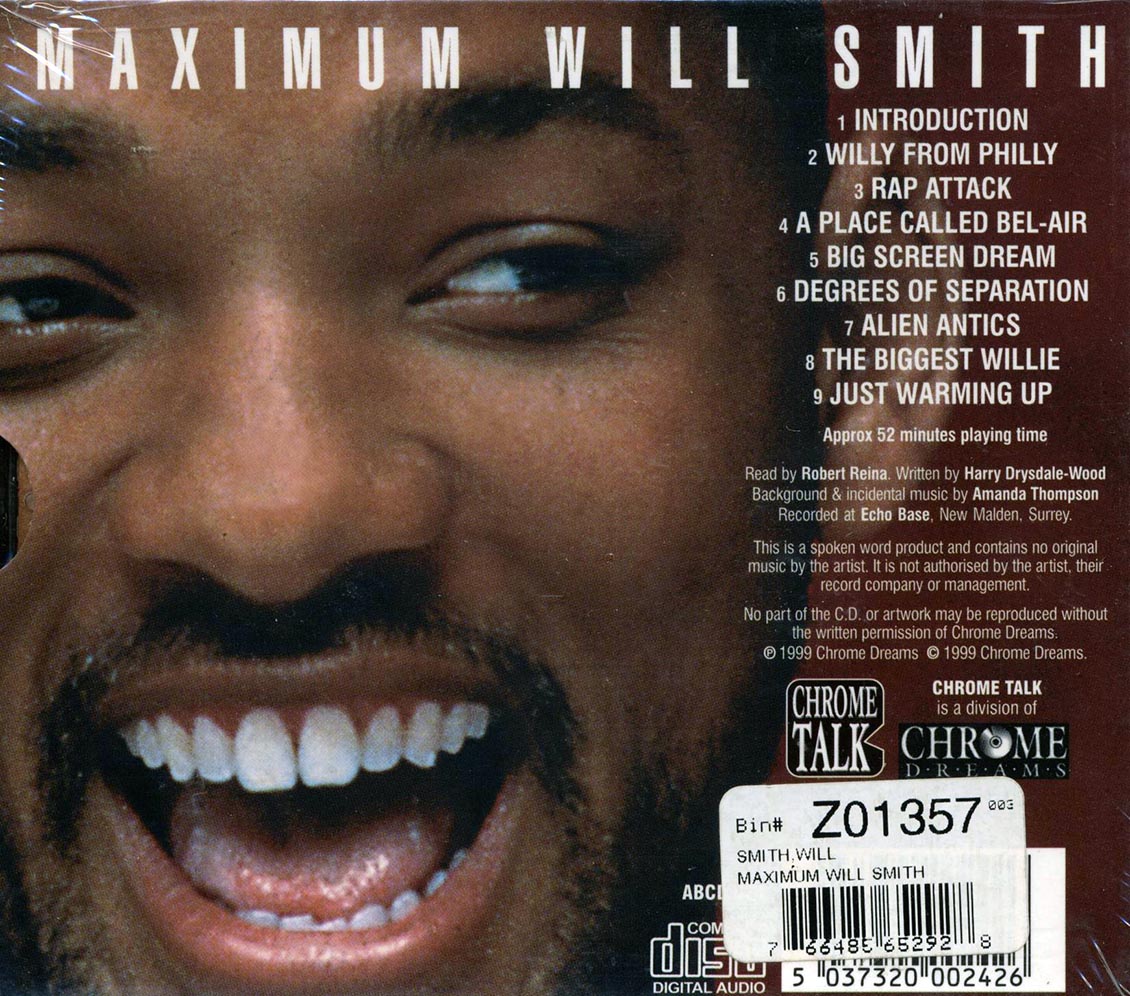 Will Smith Maximum Will Smith The Unauthorised Biography Of Will Smith Music CD