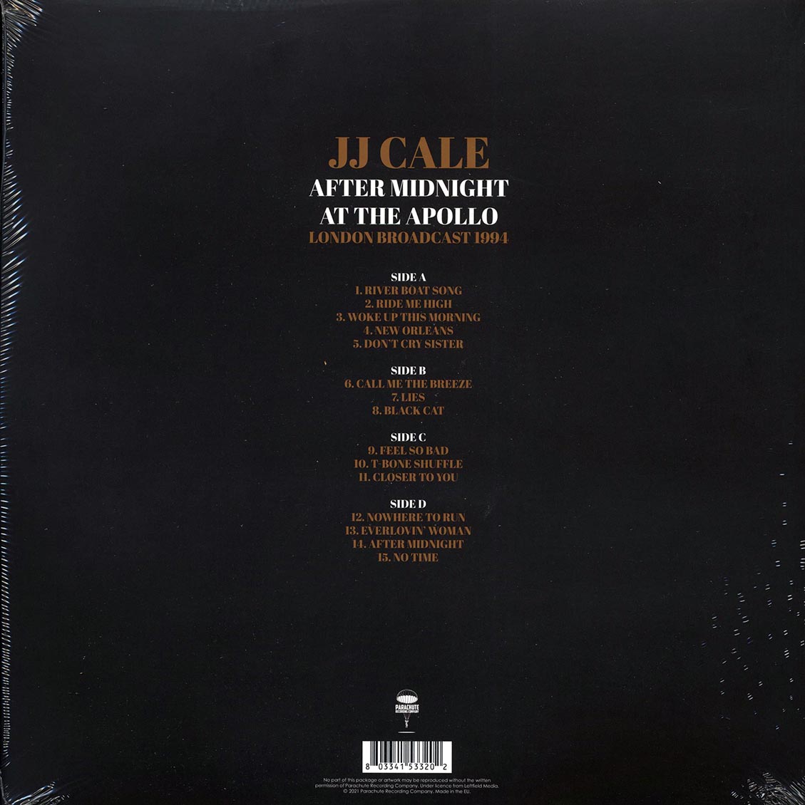 JJ Cale - After Midnight At The Apollo: London Broadcast 1994 (2xLP) Vinyl Record