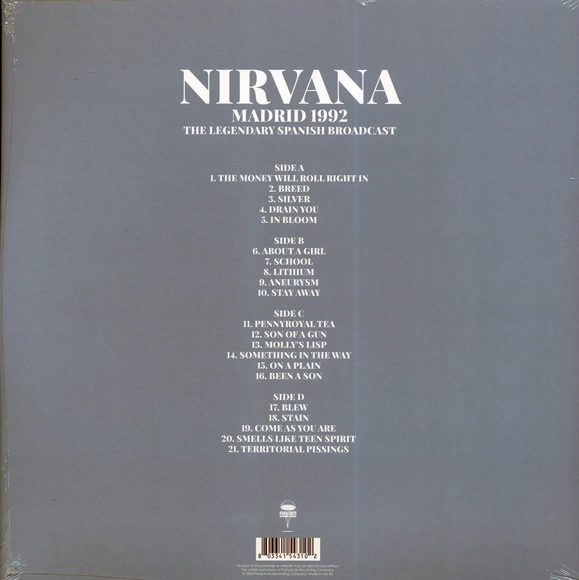 Nirvana Madrid 1992: The Legendary Spanish Broadcast ltd. ed. 2xLP red Vinyl Record