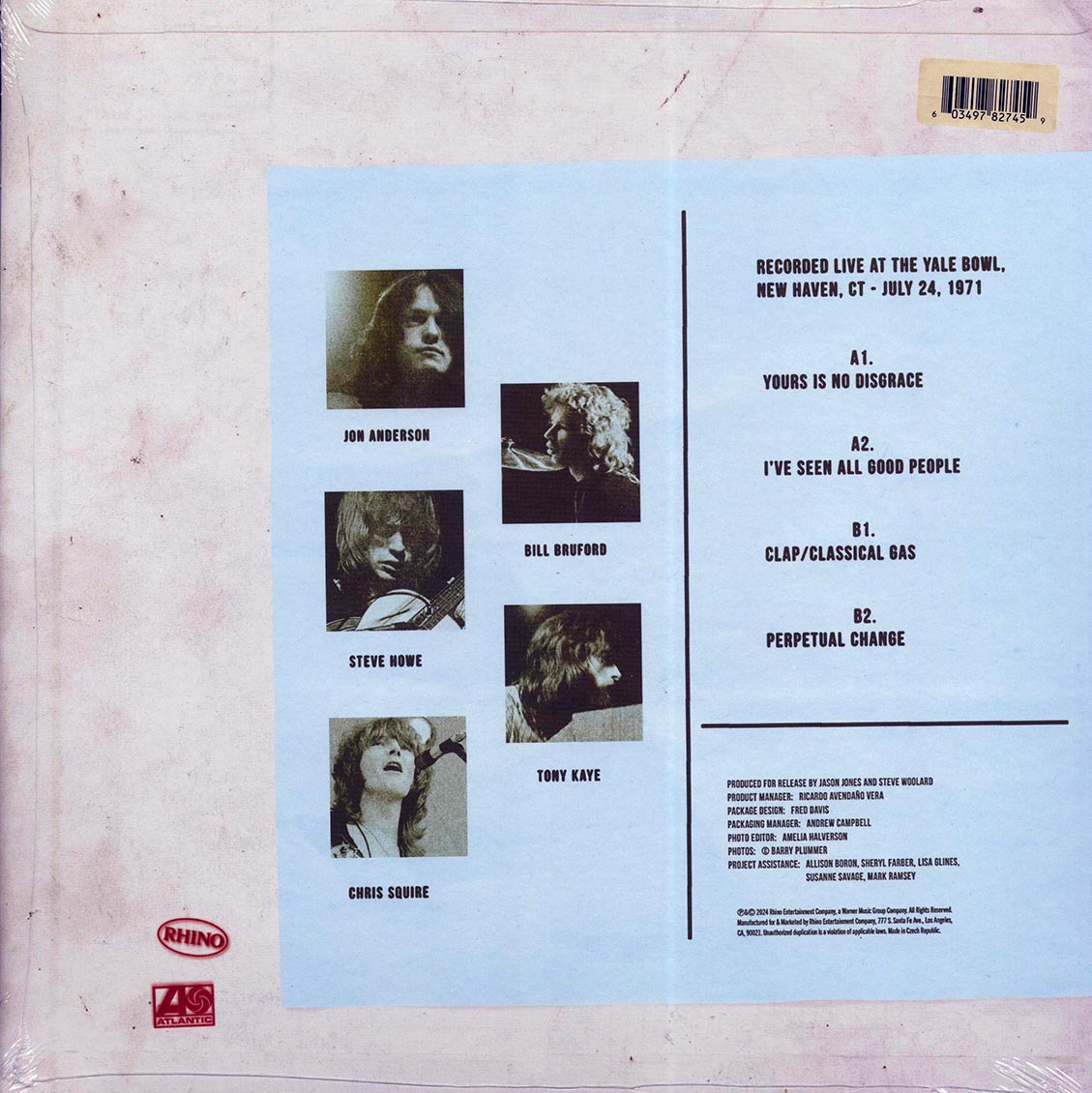 Yes Yale Bowl '71 RSD 2024 Vinyl Record