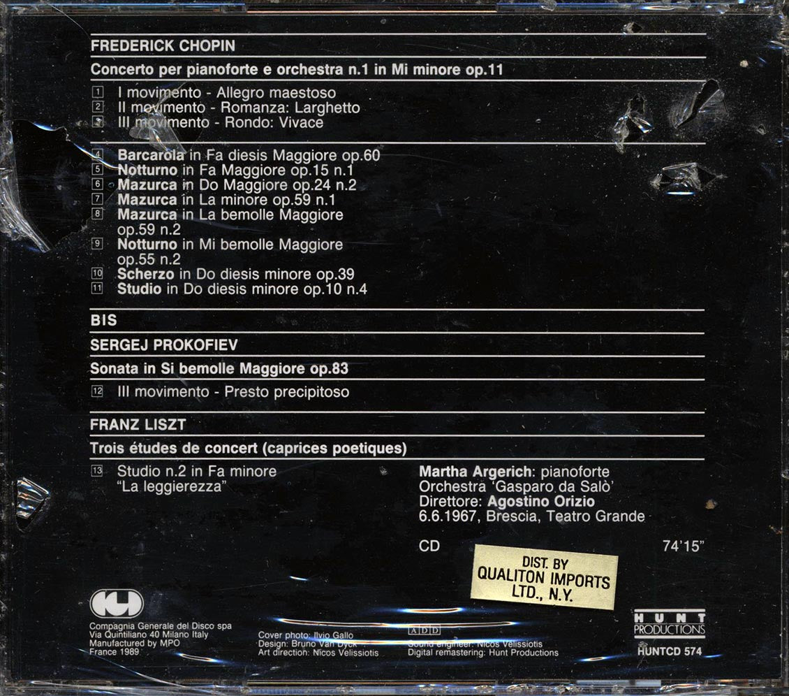 Martha Argerich Suona Chopin - Martha Argerich Suona Chopin Music CD
