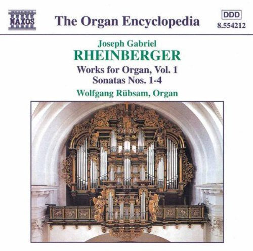 the album cover for J. RHEINBERGER - Works for Organ 1: Sonatas 1-4
