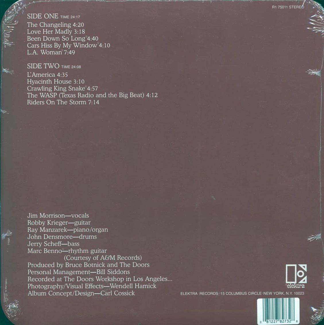 The Doors LA Woman DieCut Window Jacket diecut jacket ltd. ed. yellow vinyl radius corners Vinyl Record