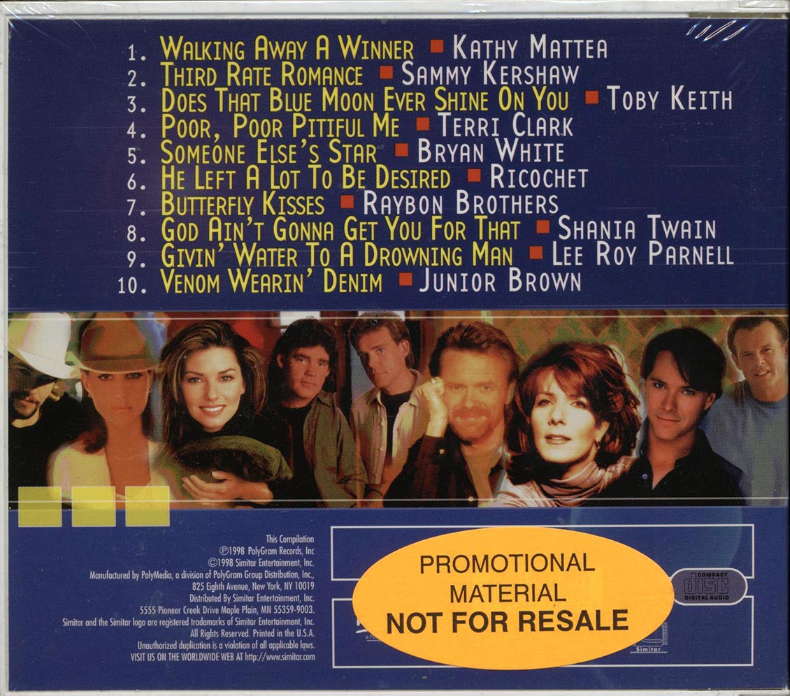 Toby Keith Shania Twain Kathy Matter Sammy Kershaw Etc This Is Country '99 Music CD