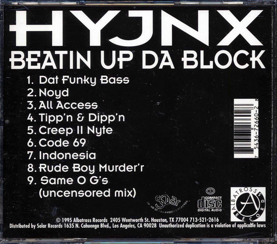 Hyjnx - Beatin Up Da Block Music CD