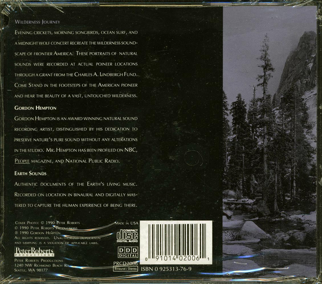 Gordon Hempton - Wilderness Journey: Earth Sounds Documents Of Earth's Living Music Music CD