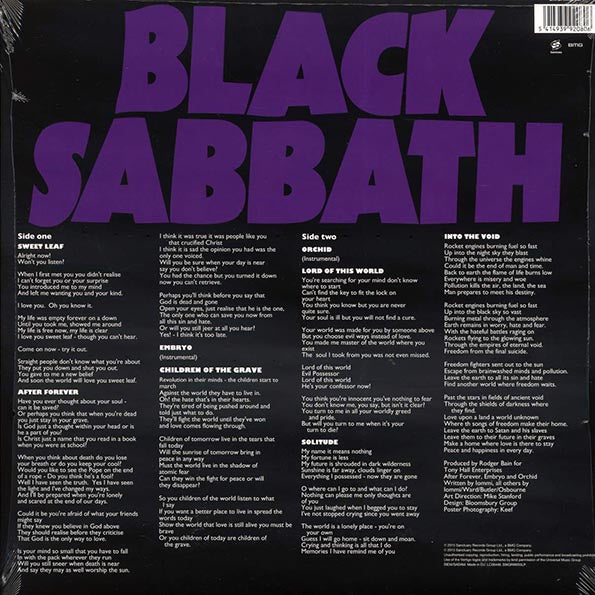 Black Sabbath Master Of Reality Vinyl Record