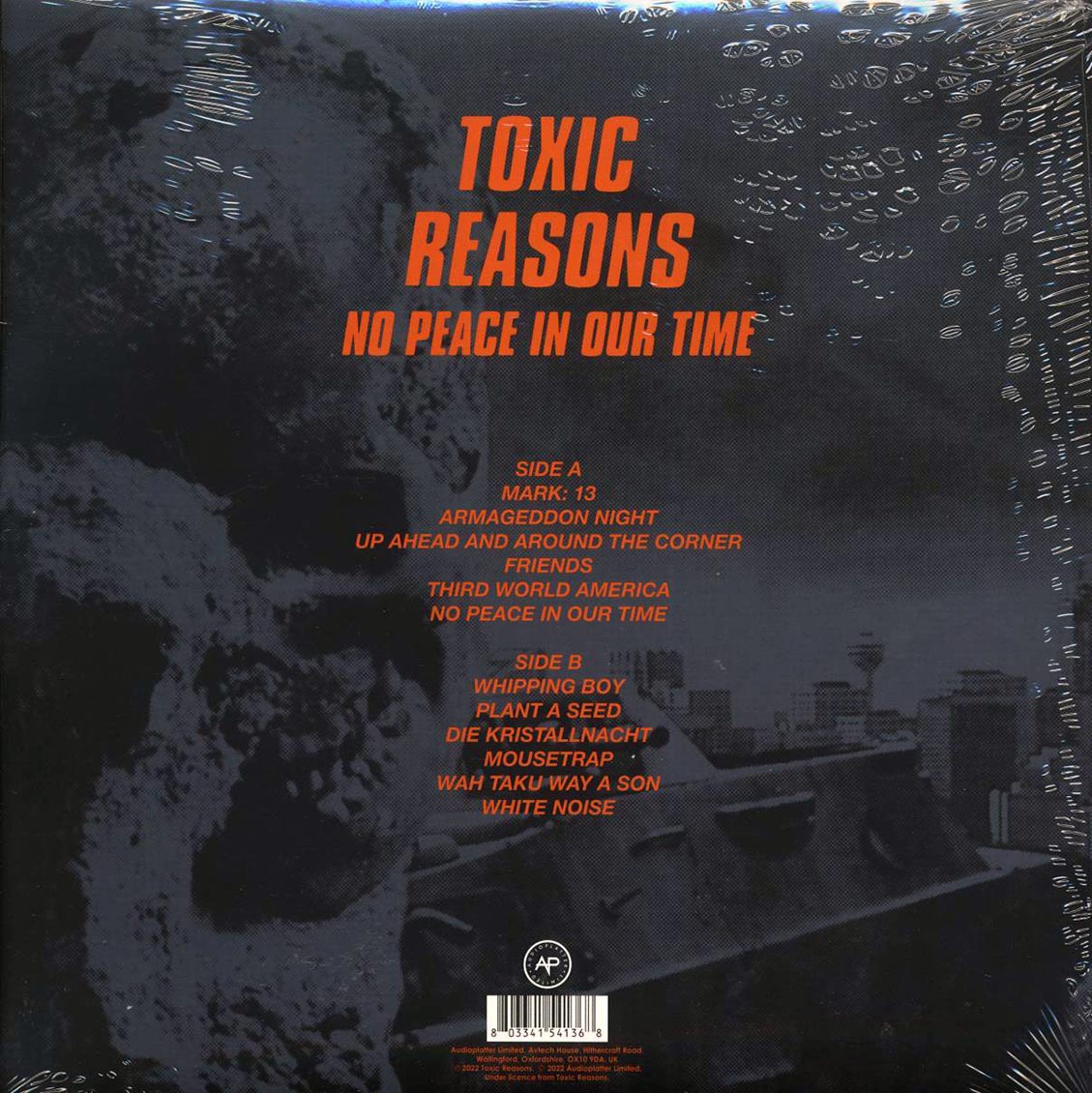 Toxic Reasons No Peace In Our Time ltd. ed. clear Vinyl Record