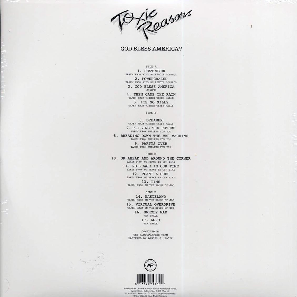 Toxic Reasons - God Bless America? (ltd. ed.) (2xLP) (red/white/blue splatter vinyl) Vinyl Record