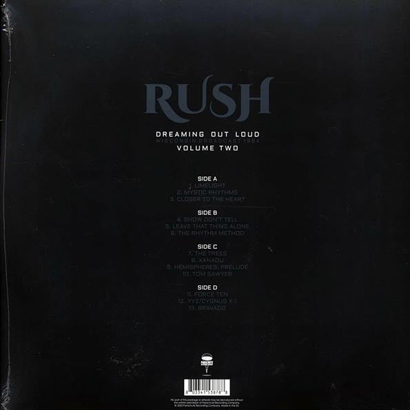 Rush Dreaming Out Loud Volume 2: Wisconsin Broadcast 1994 Vinyl Record