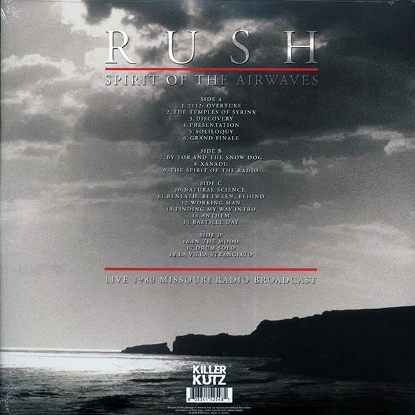 Rush Spirit Of The Airwaves: Live 1980 Missouri Radio Broadcast Vinyl Record