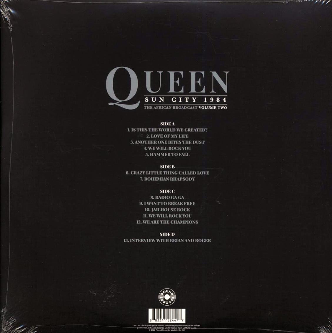 Queen Sun City 1984 Volume 2: The African Broadcast 2xLP Vinyl Record