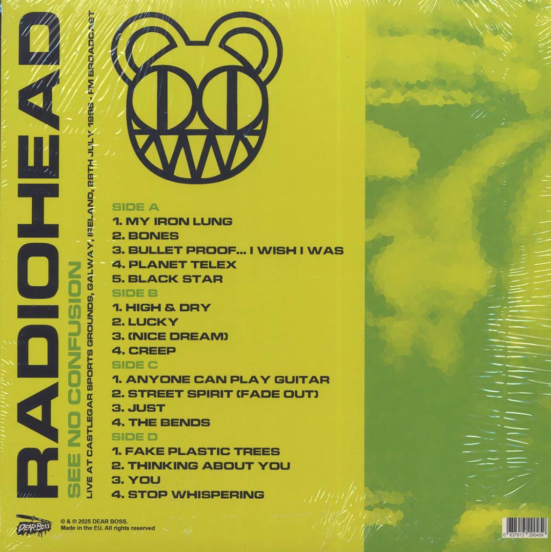 Radiohead See No Confusion: Live At Castlegar Sports Grounds, Galway, Ireland, 28th July 1996 2xLP Vinyl Record