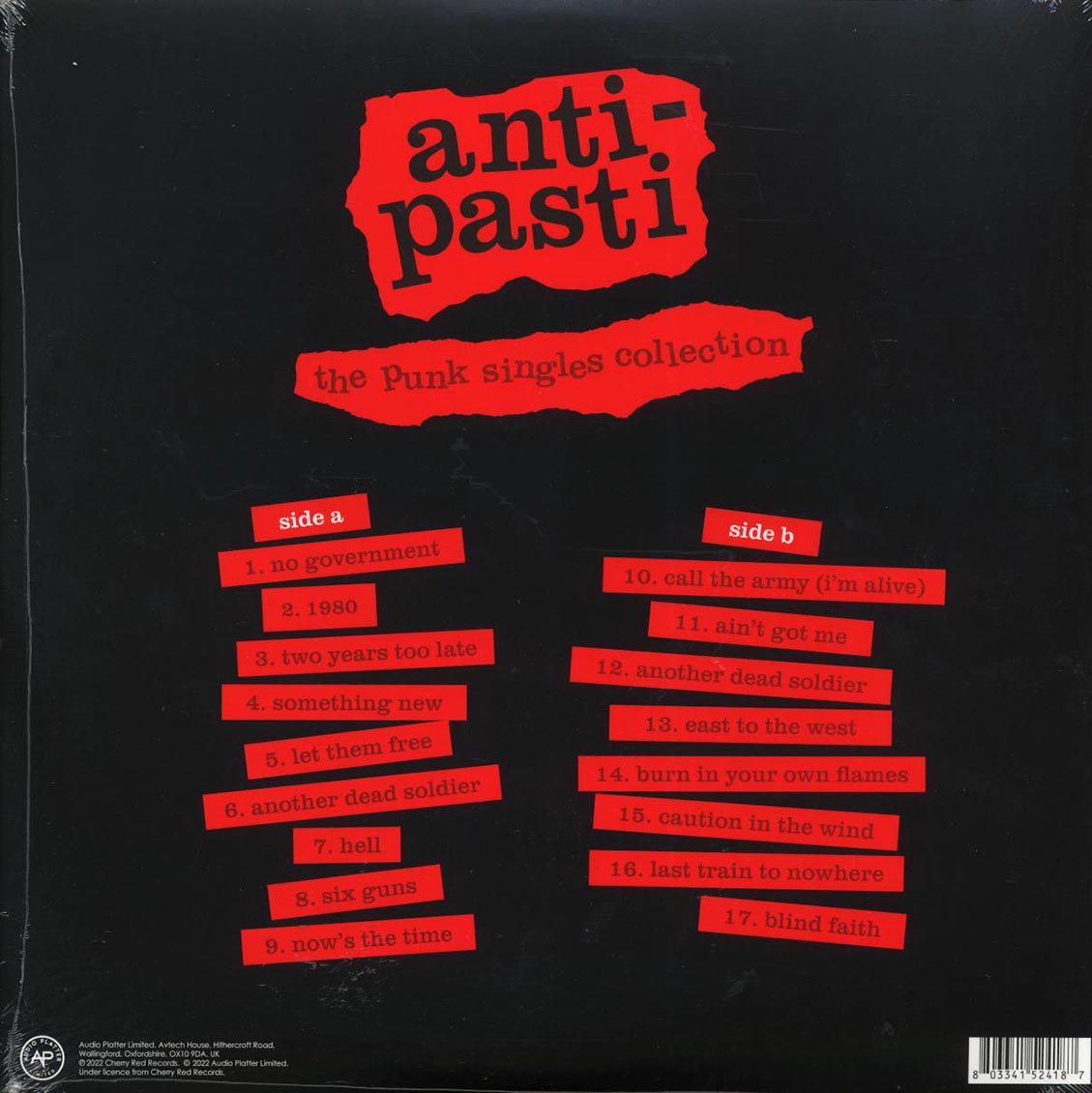 Anti-Pasti - The Punk Singles Collection (ltd. ed.) (red vinyl) Vinyl Record