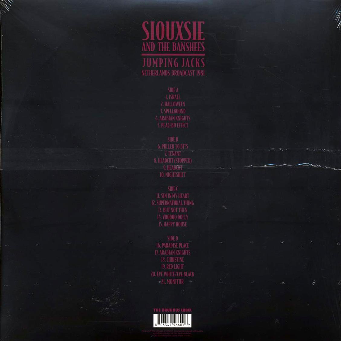 Siouxsie & The Banshees Jumping Jacks: Netherlands Broadcast 1981 ltd. ed. 2xLP clear Vinyl Record