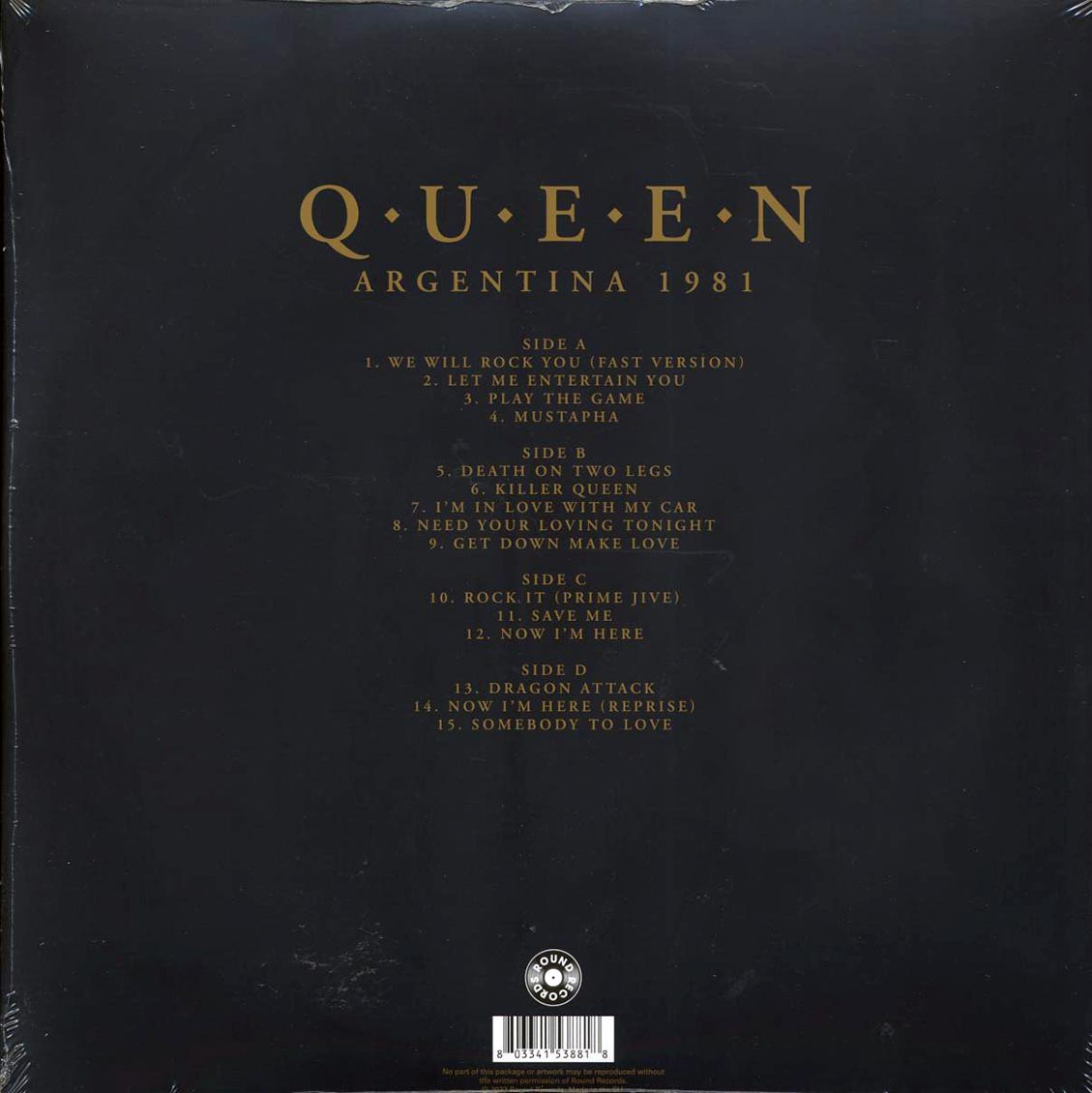 Queen Argentina 1981 Volume 1: The Complete Buenos Aires Broadcast 2xLP Vinyl Record