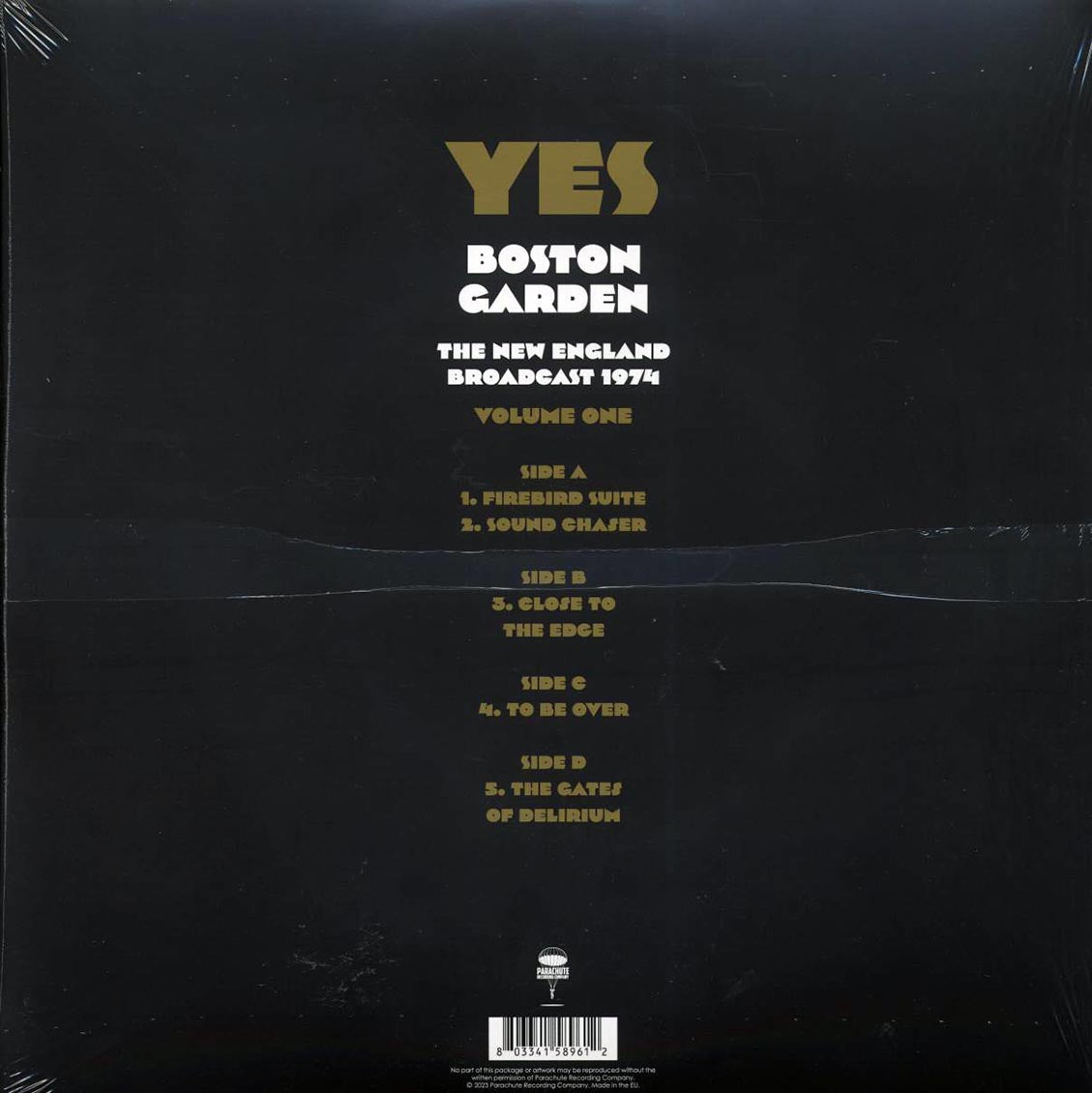 Yes Boston Garden Volume 1: The New England Broadcast 1974 2xLP Vinyl Record