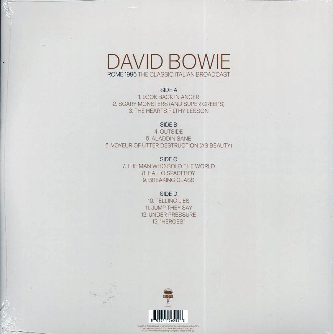 David Bowie - Rome 1996: The Classic Italian Broadcast (2xLP) Vinyl Record
