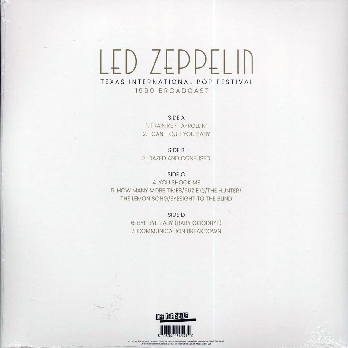 Led Zeppelin Texas International Pop Festival 2xLP Vinyl Record