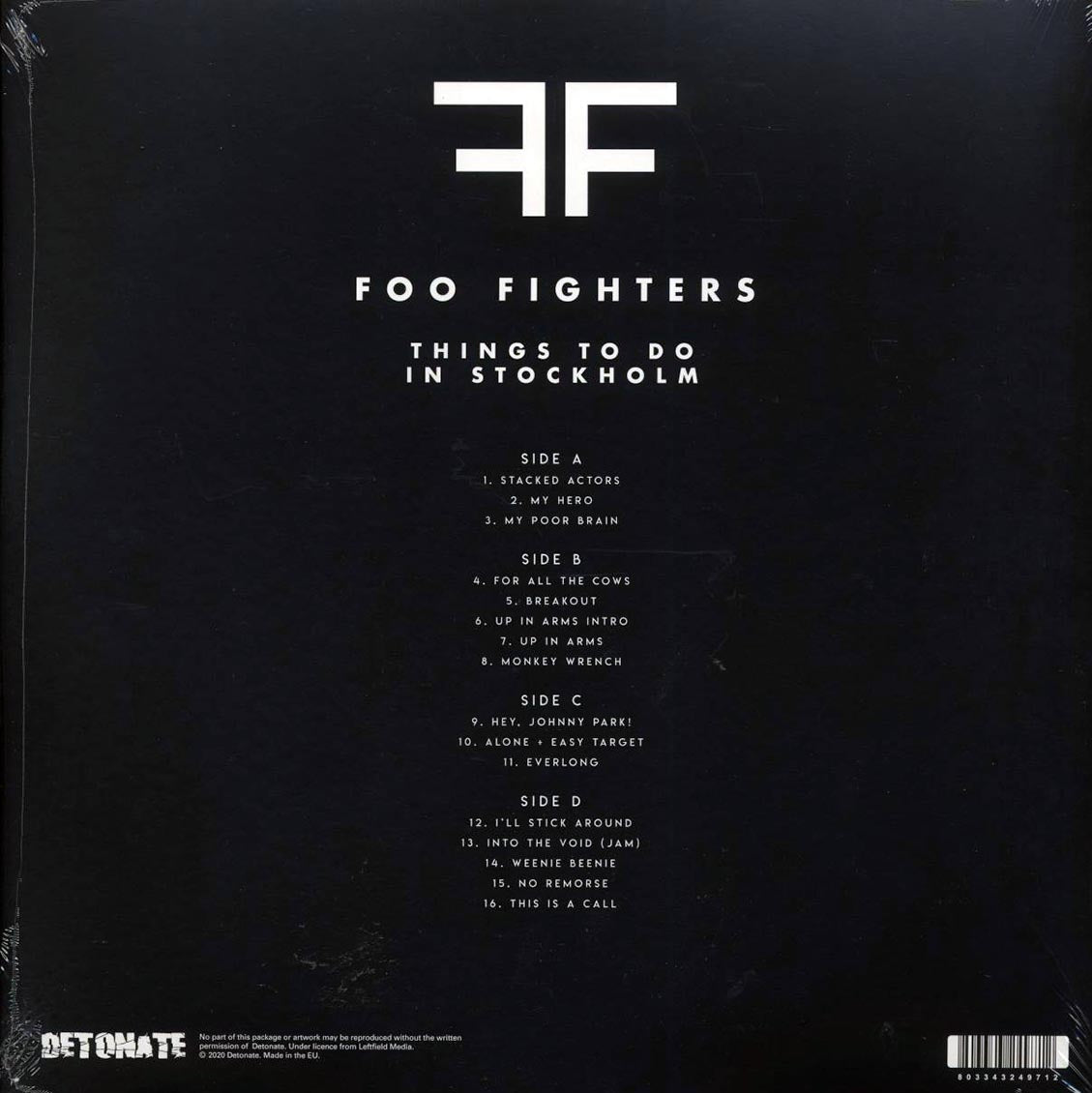 Foo Fighters Things To Do In Stockholm 2xLP Vinyl Record
