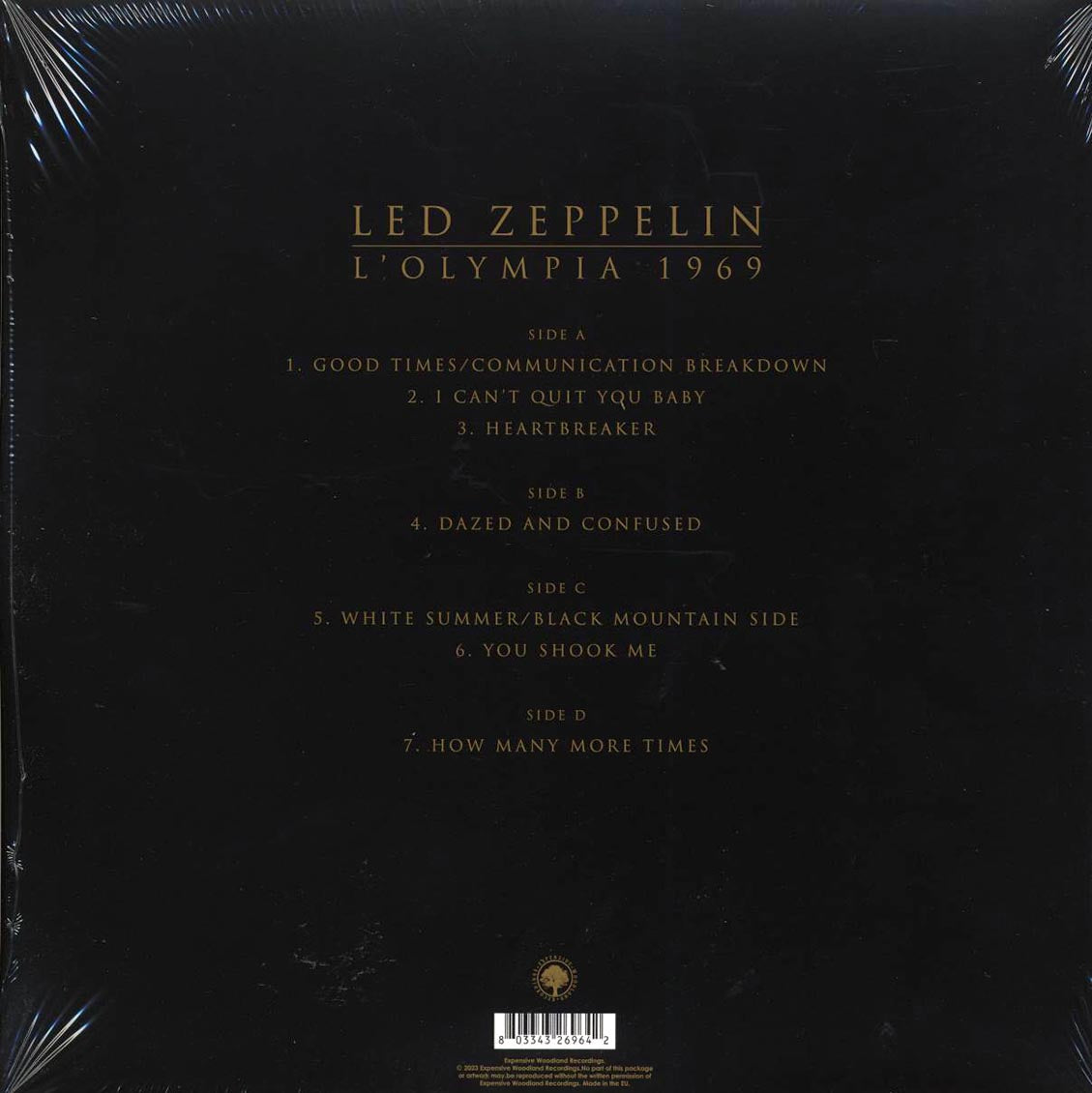 Led Zeppelin L'Olympia 1969 2xLP Vinyl Record