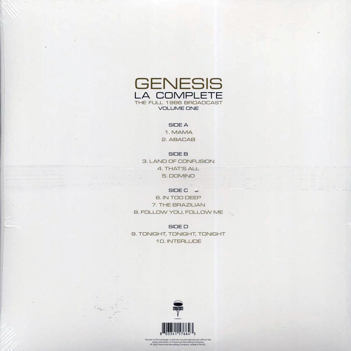 Genesis LA Complete Volume 1: The Full 1986 Broadcast 2xLP Vinyl Record