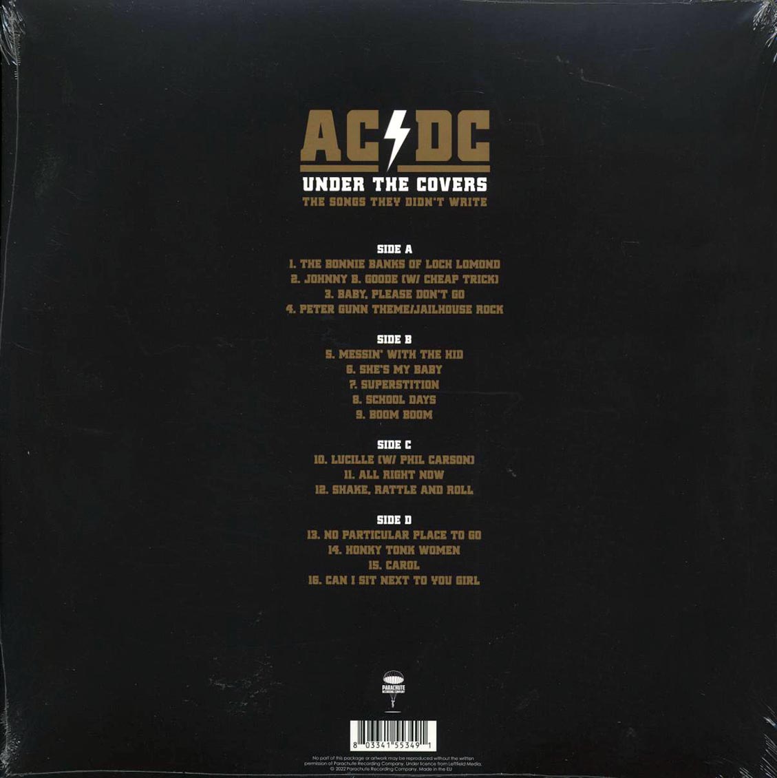 ACDC Under The Covers: The Songs They Didn't Write ltd. ed. 2xLP clear Vinyl Record