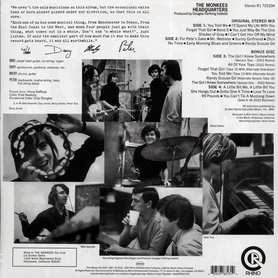 The Monkees - Headquarters (+13 bonus tracks) (ltd. ed.) (2xLP) Vinyl Record