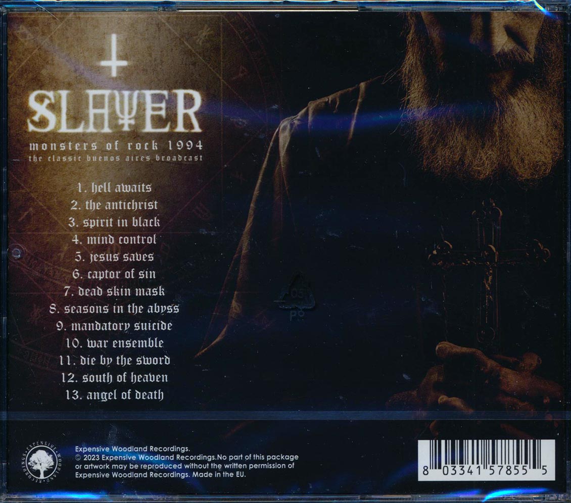 Slayer Monsters Of Rock 1994 Music CD