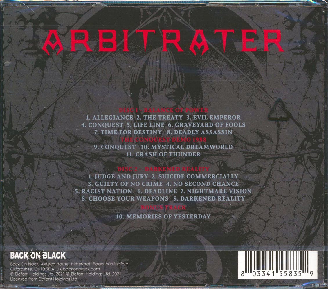 Arbitrater - Balance Of Power + Darkened Reality (2 albums on 2 CDs) (21 tracks) (2xCD) Music CD