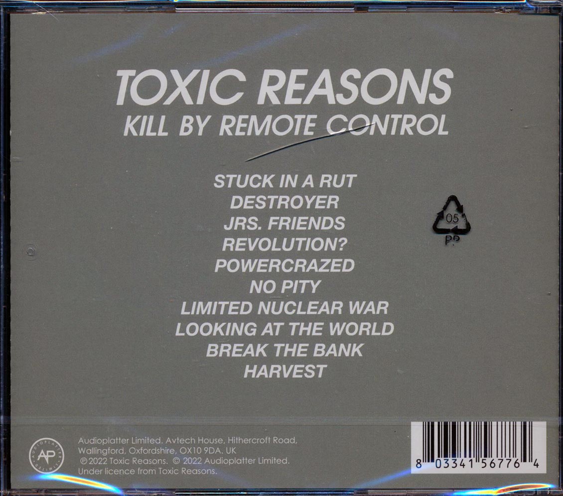 Toxic Reasons - Kill By Remote Control Music CD