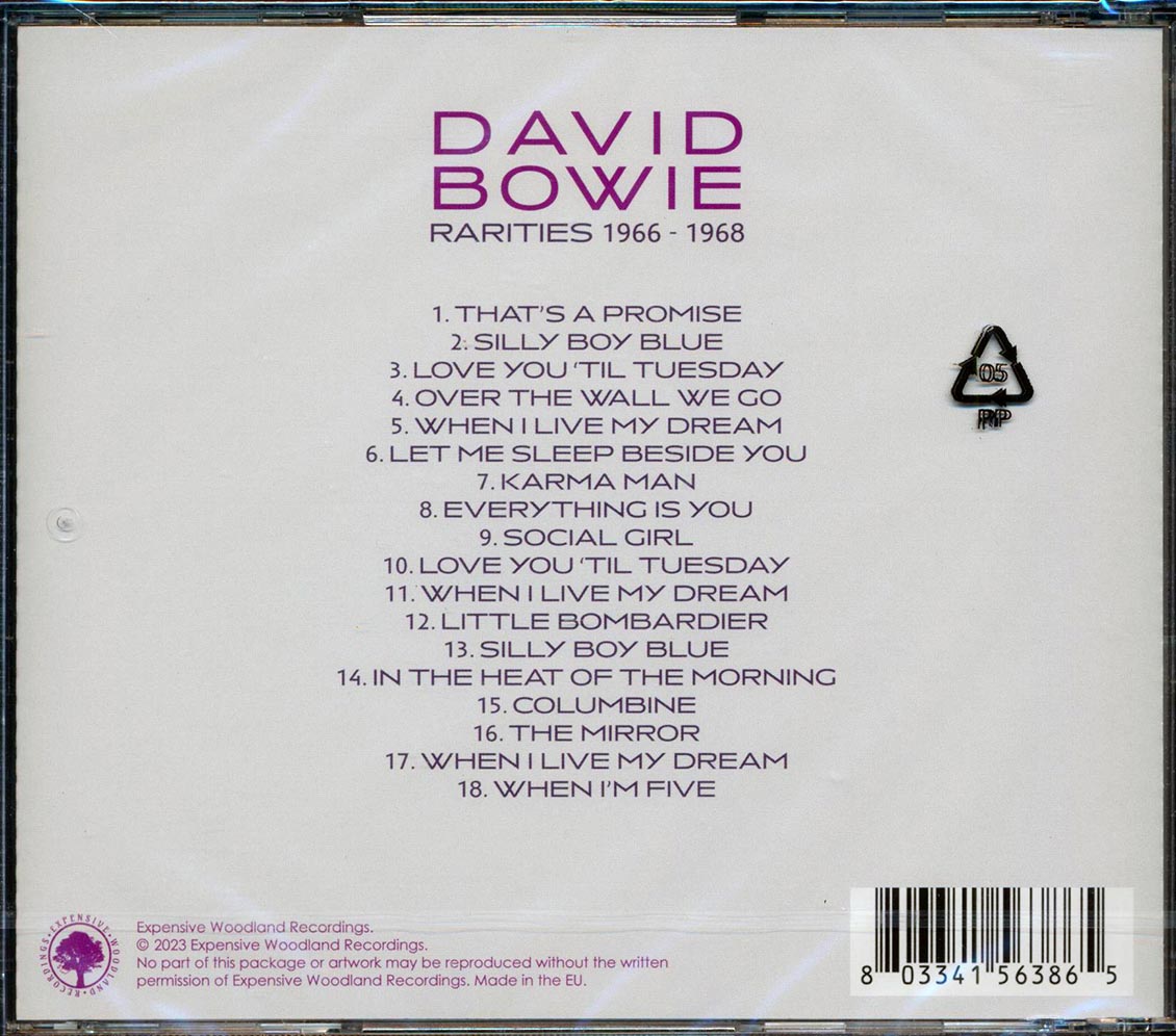 David Bowie - Rarities 1966-1968 Music CD