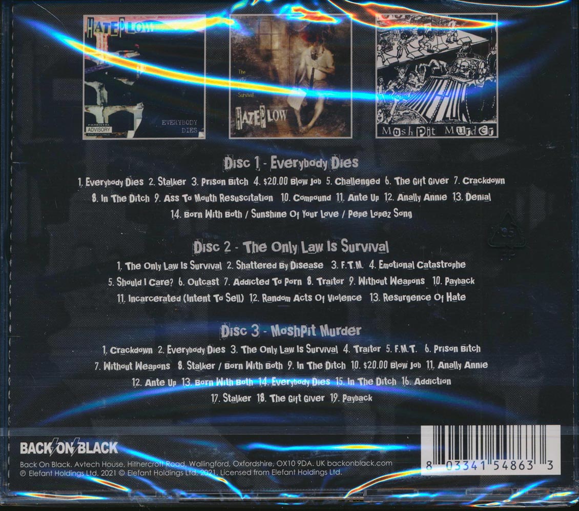 Hateplow Total Hate 1998 2004 3xCD Music CD