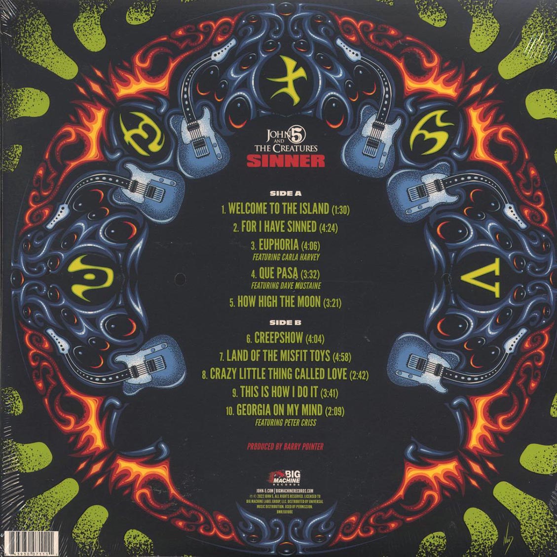 John 5 - Sinner (yellow vinyl) Vinyl Record