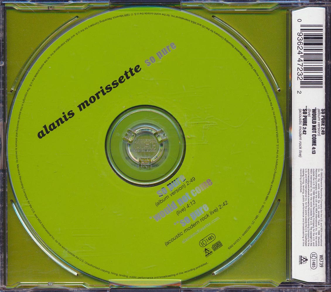 Alanis Morissette - So Pure Music CD
