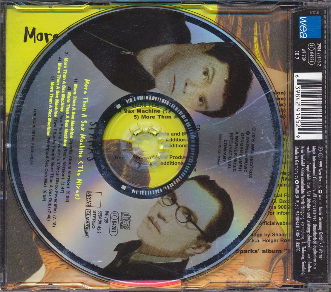 Sparks - More Than A Sex Machine: The Mixes Music CD