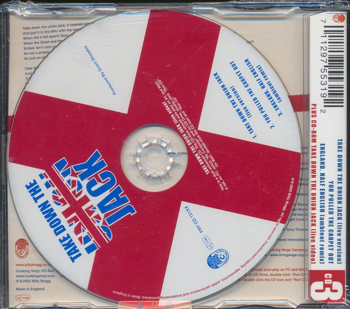 Billy Bragg & The Blokes - Take Down The Union Jack Music CD