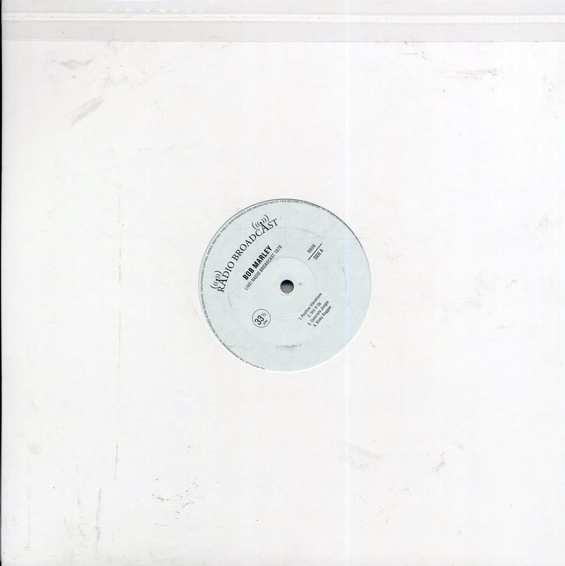Bob Marley - Live Radio Broadcast 1978 Vinyl Record