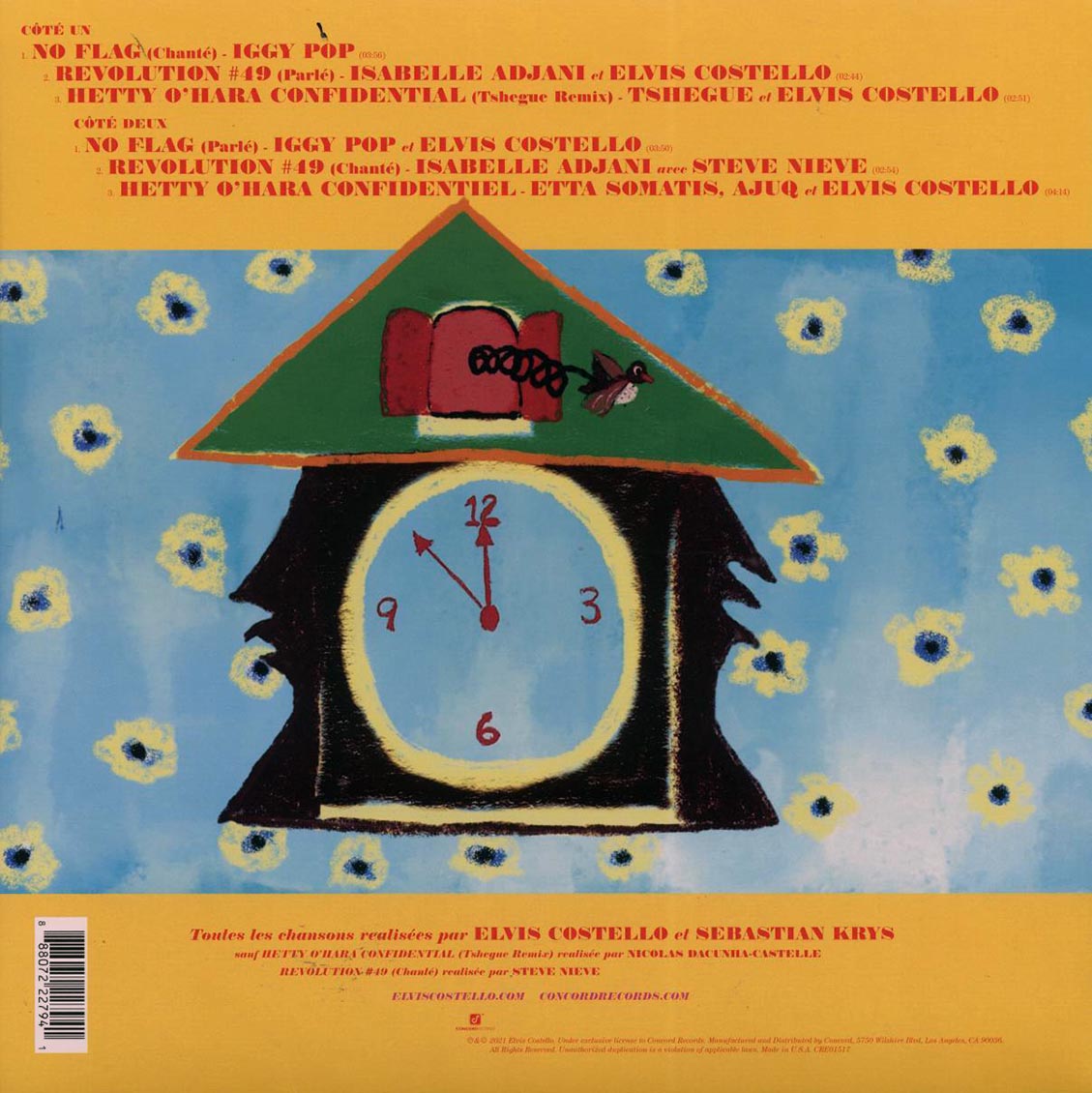 Elvis Costello Et Steve Nieve - La Face De Pendule A Coucou (Reimaging Of Hey Clockface In A French Style) (ltd. ed.) (neon coral vinyl) Vinyl Record