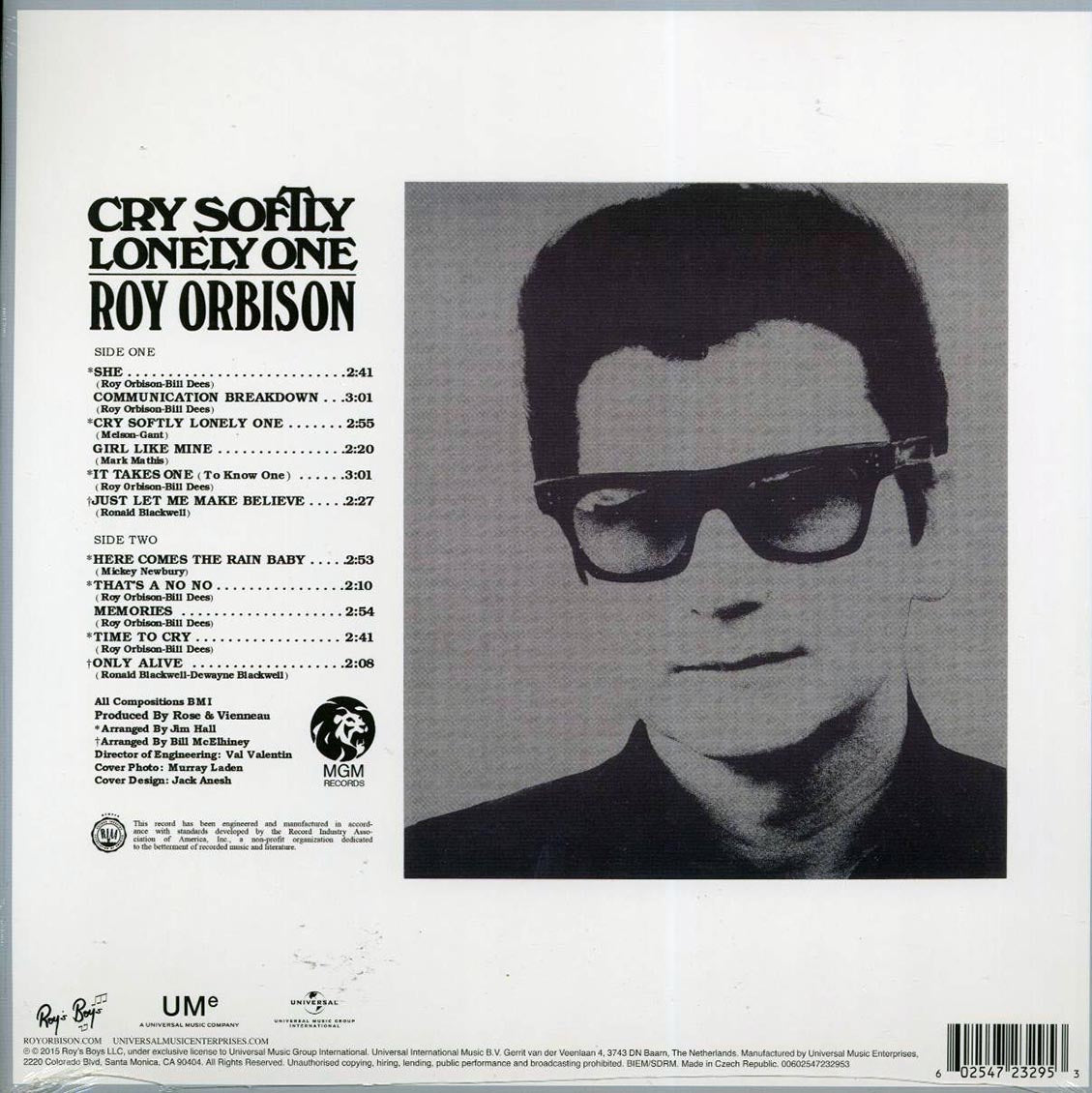 Roy Orbison - Cry Softly Lonely One (180g) Vinyl Record