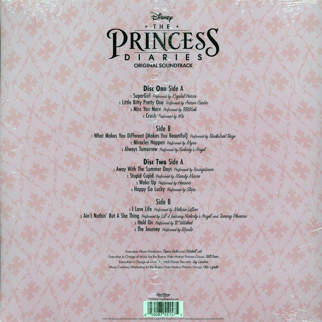 Mandy Moore, Backstreet Boys, Krystal Harris, Etc. - The Pricess Diaries: Original Soundtrack (2xLP) (clear/blue splatter vinyl) Vinyl Record