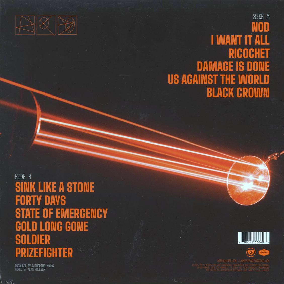 Rise Against - Ricochet (ltd. 500 copies made) (orange smoke vinyl) Vinyl Record