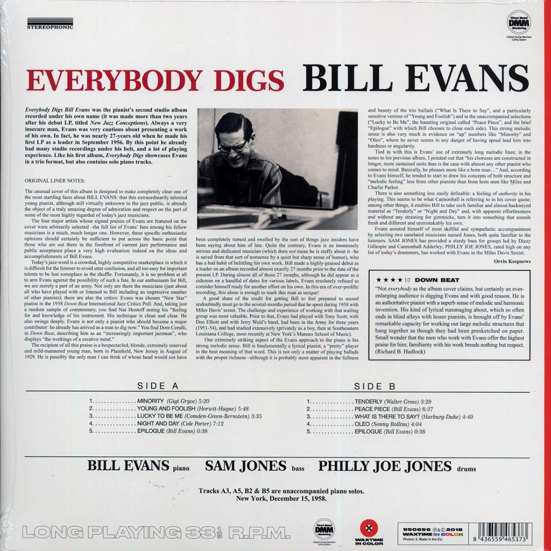 Bill Evans - Everybody Digs Bill Evans (ltd. ed.) (180g) (red vinyl) Vinyl Record