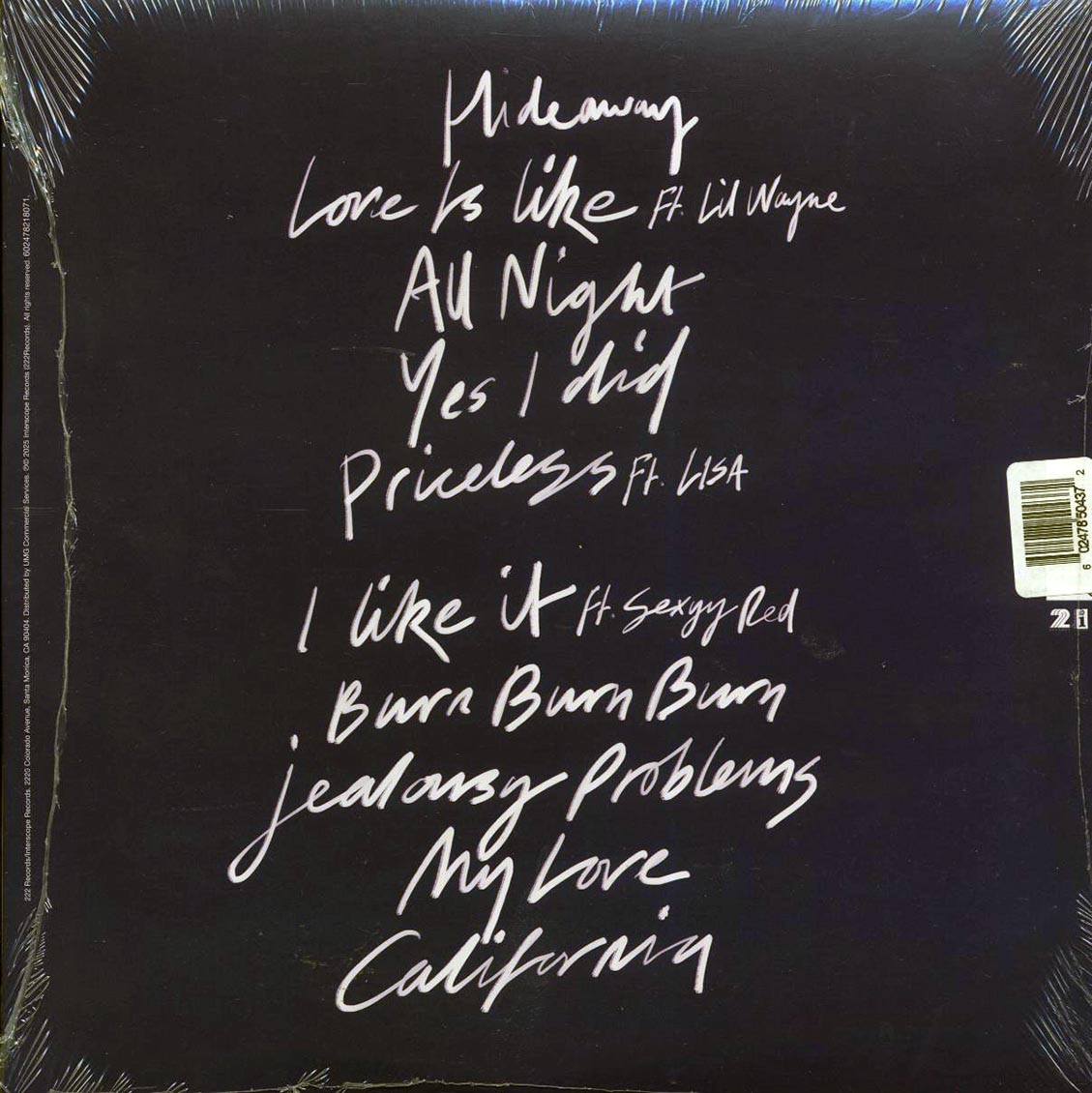 Maroon 5 - Love Is Like (ltd. ed.) (electric blue transparent vinyl) Vinyl Record