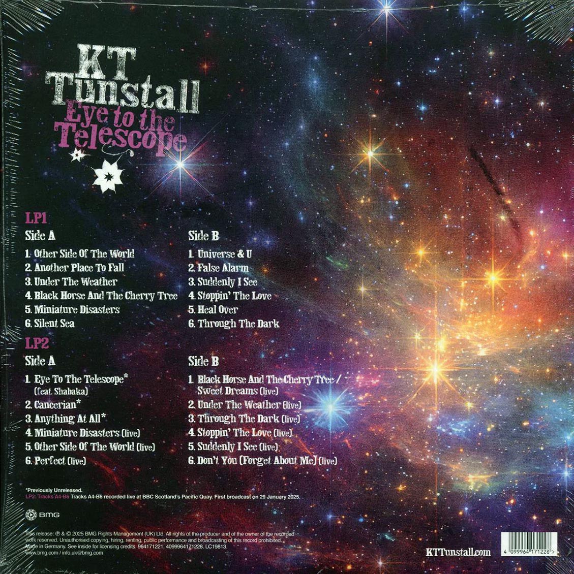 KT Tunstall - Eye To The Telescope: Stargazer Edition (20th Anniv. Ed.) (+3 bonus tracks) (2xLP) (pink/blue vinyl) Vinyl Record