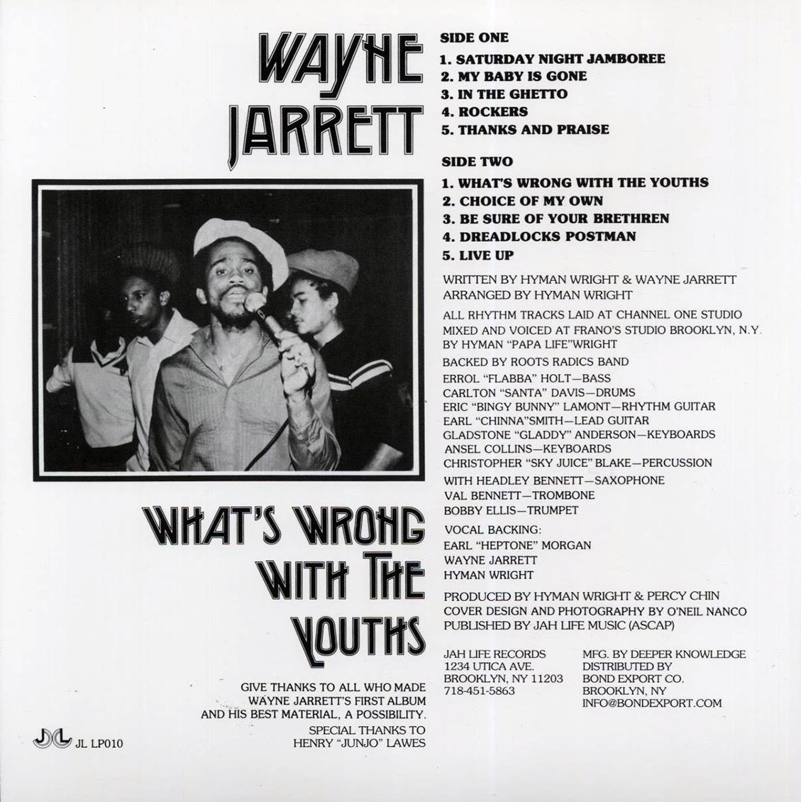 Wayne Jarrett - What's Wrong With The Youths Vinyl Record